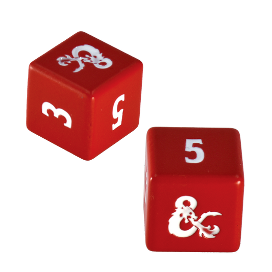 Heavy Metal Red and White D6 Dice Set (4ct) for Dungeons & Dragons | Ultra PRO International