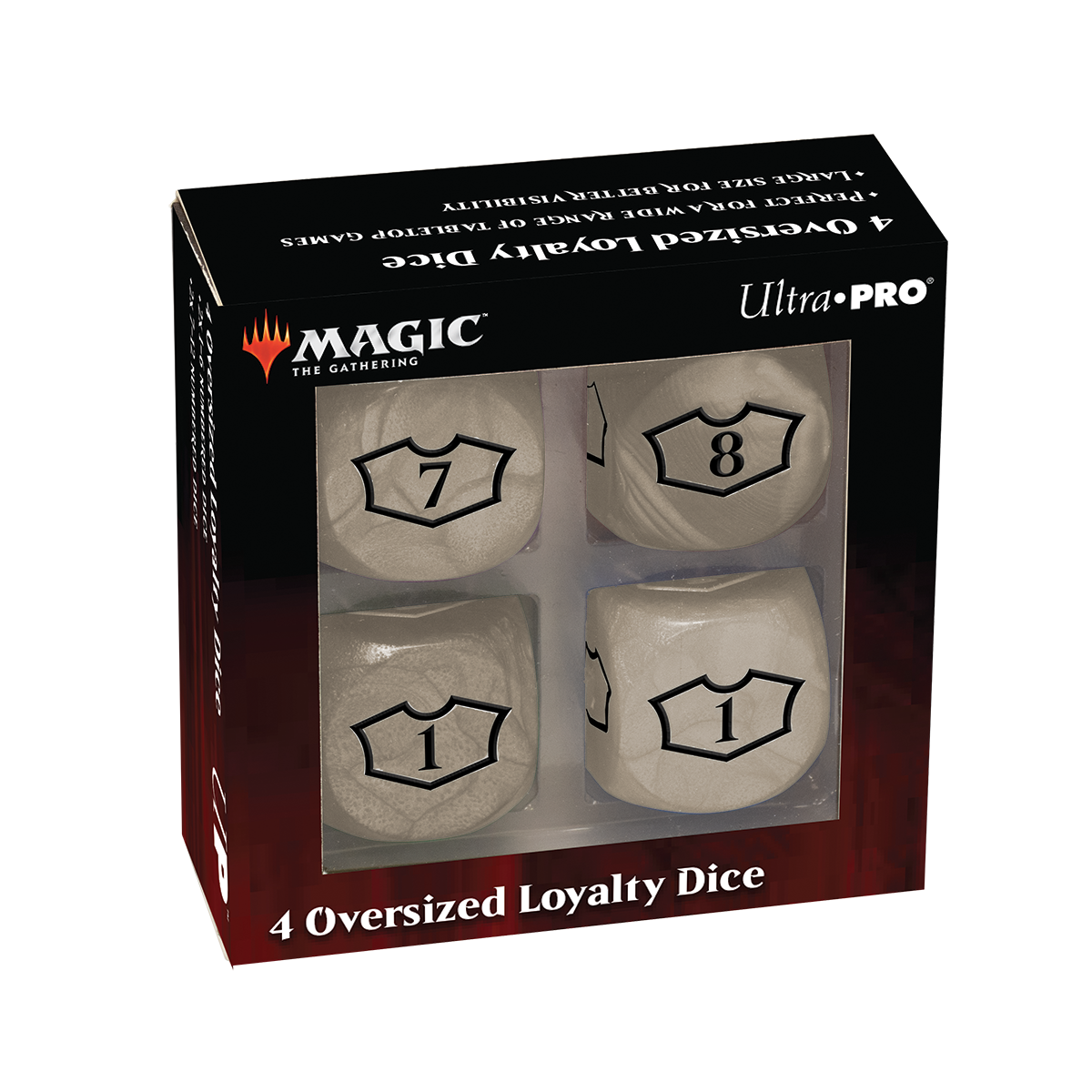 Deluxe D6 Loyalty Dice Set (4ct) with 7-12 for Magic: The Gathering | Ultra PRO International