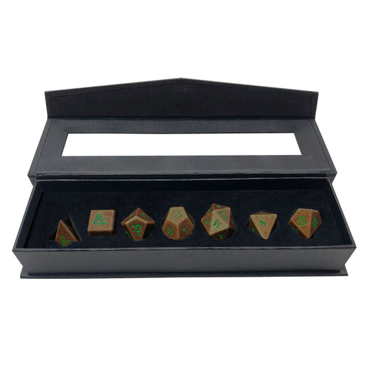 Heavy Metal Feywild Copper and Green RPG Dice Set (7ct) for Dungeons & Dragons | Ultra PRO International