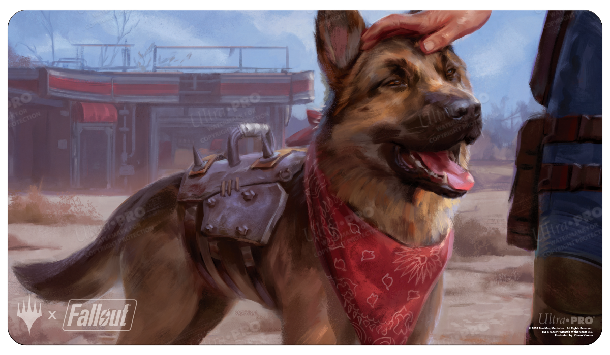 Fallout Dogmeat, Ever Loyal Standard Gaming Playmat for Magic: The Gathering | Ultra PRO International MTG PRO Shop Fallout Dogmeat, Ever Loyal Standard Gaming Playmat for Magic: The Gathering | Ultra PRO International MTG PRO Shop