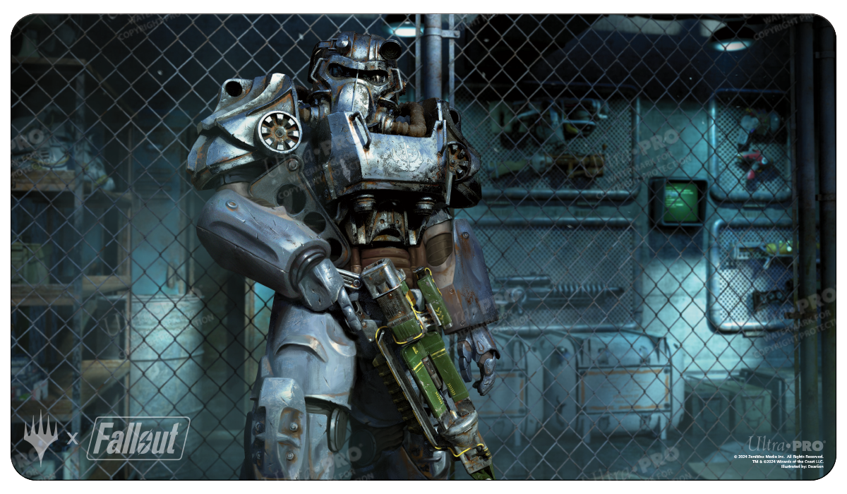 Fallout Puresteel Paladin Standard Gaming Playmat for Magic: The Gathering | Ultra PRO International