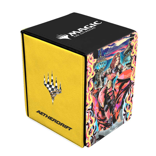 Aetherdrift Chandra, Spark Hunter Alcove Flip Deck Box for Magic: The Gathering Angle