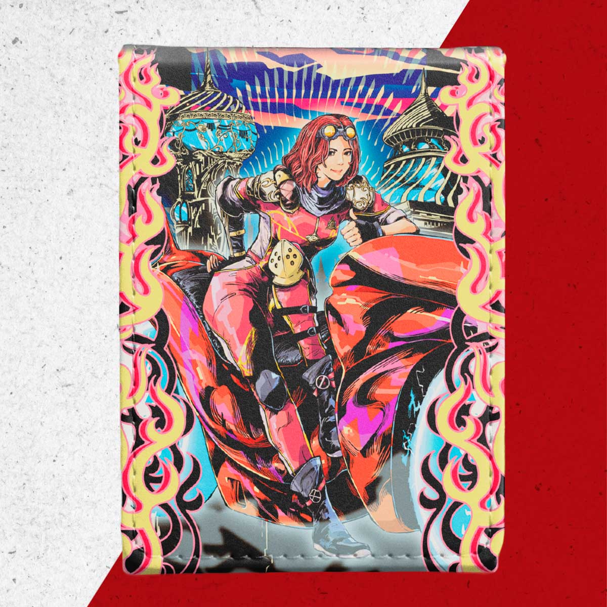 Aetherdrift Chandra, Spark Hunter Alcove Flip Deck Box for Magic: The Gathering Front