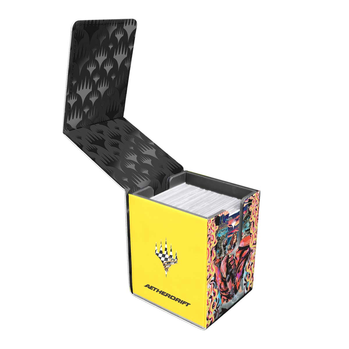 Aetherdrift Chandra, Spark Hunter Alcove Flip Deck Box for Magic: The Gathering Open