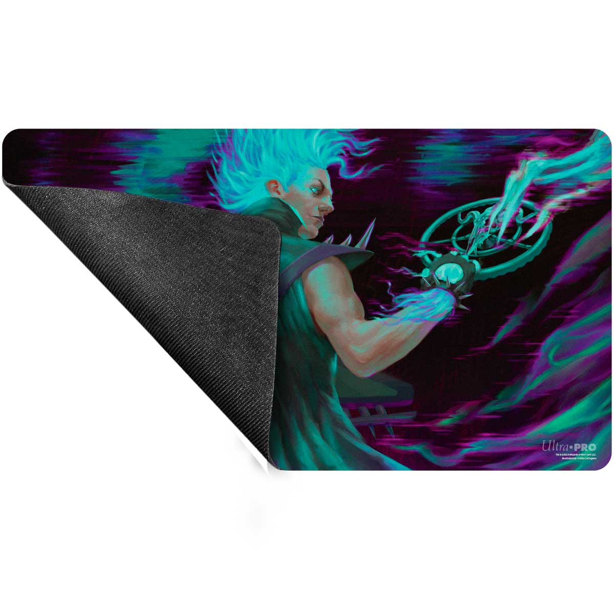 Aetherdrift Winter, Cursed Rider Playmat for Magic: The Gathering Back