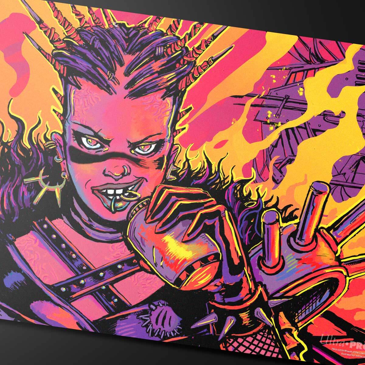 Aetherdrift Far Fortune, End Boss Playmat for Magic: The Gathering Art