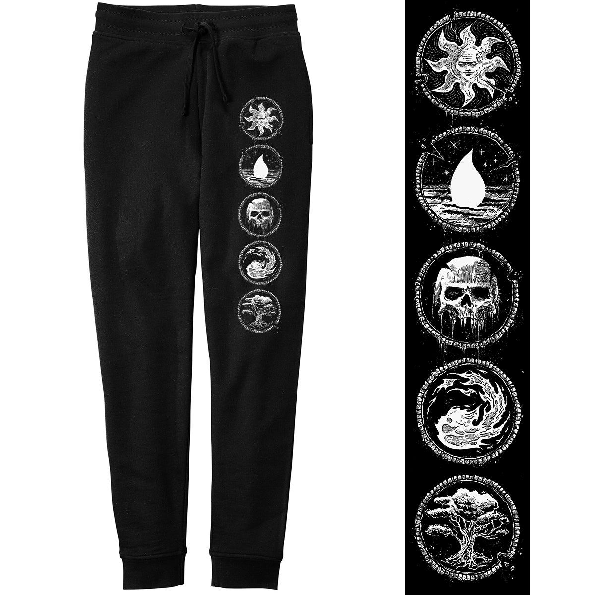 Kaldheim Stylized WUBRG Mana Jogger Sweatpants for Magic: The Gathering