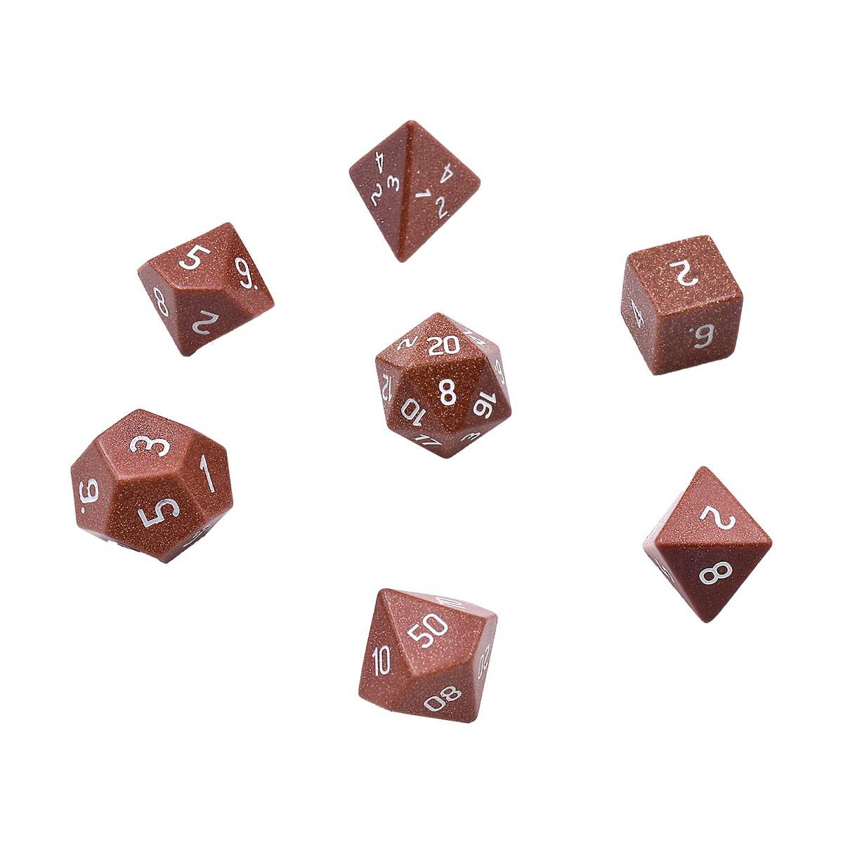 Gemstone Gold Sandstone RPG Dice Set (7ct) | Ultra PRO International