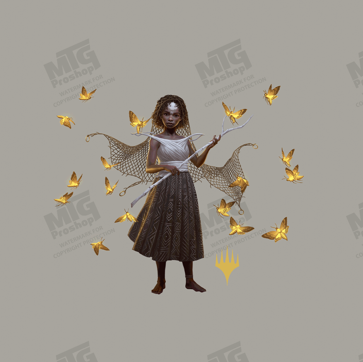 Duskmourn Commander Aminatou Printed Graphic Tee for Magic: The Gathering Art
