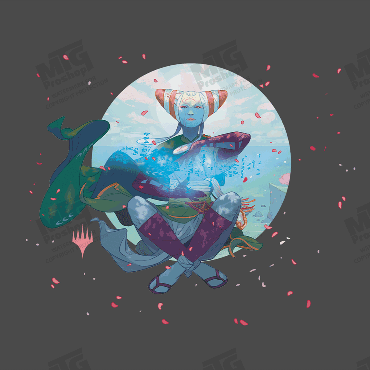 Modern Horizons 3 Tamiyo, Seasoned Scholar Printed Graphic T-Shirt for Magic: The Gathering Art