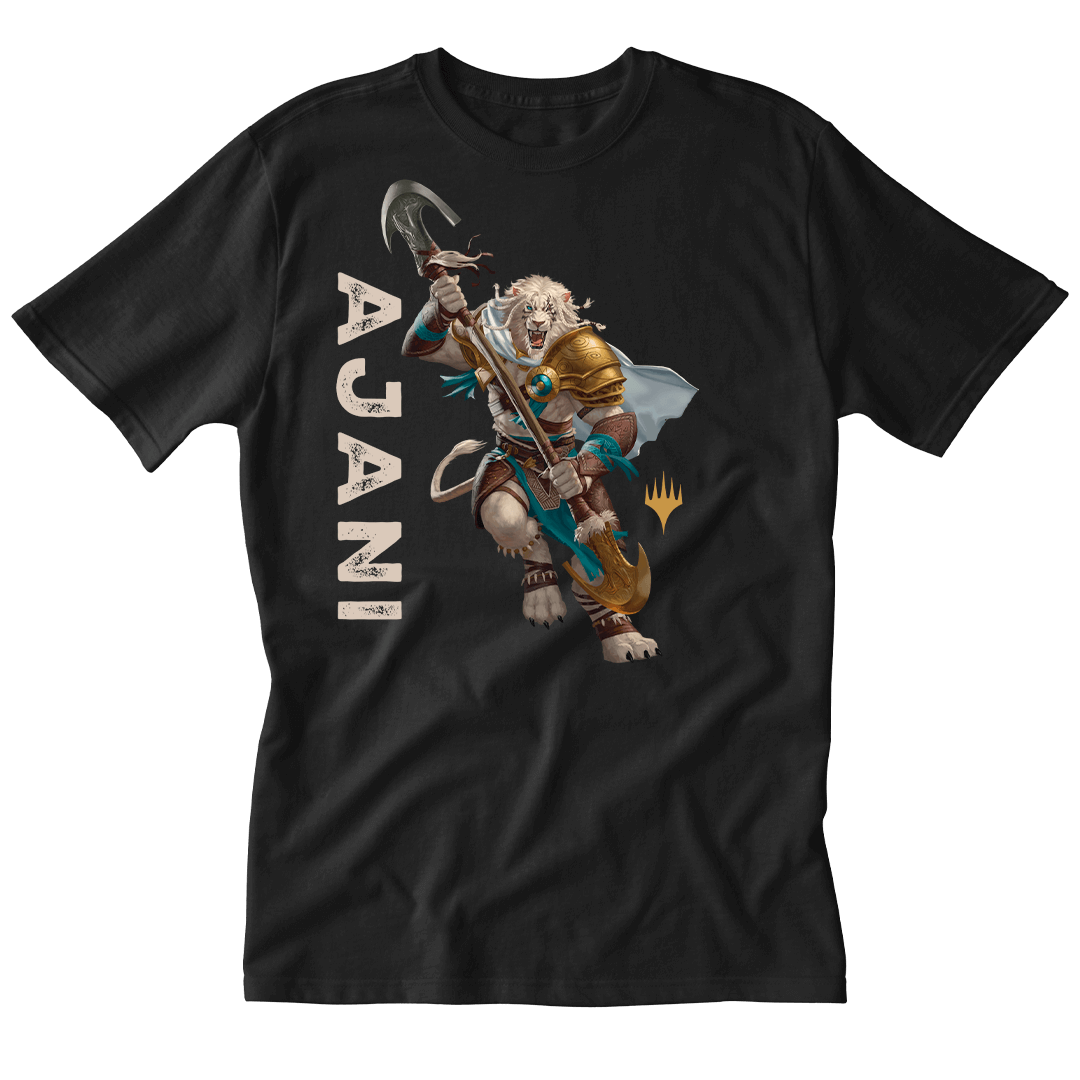 Foundations Ajani Printed Graphic Tee in Black for Magic: The Gathering
