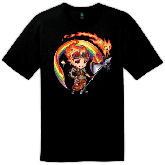 Pride 2024 Chandra and Embercat T-shirt Magic: The Gathering Black