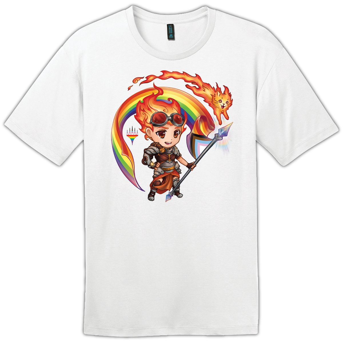 Pride 2024 Chandra and Embercat T-shirt Magic: The Gathering White