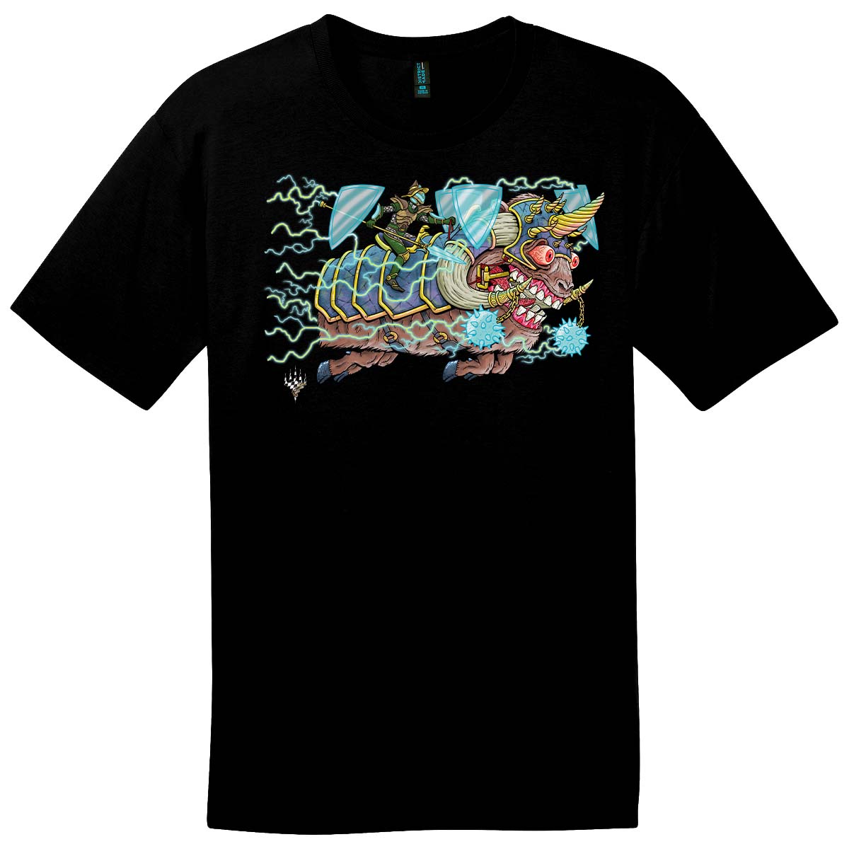 Aetherdrift Racer Creature Bulwark Ox Printed Graphic Tee for Magic: The Gathering