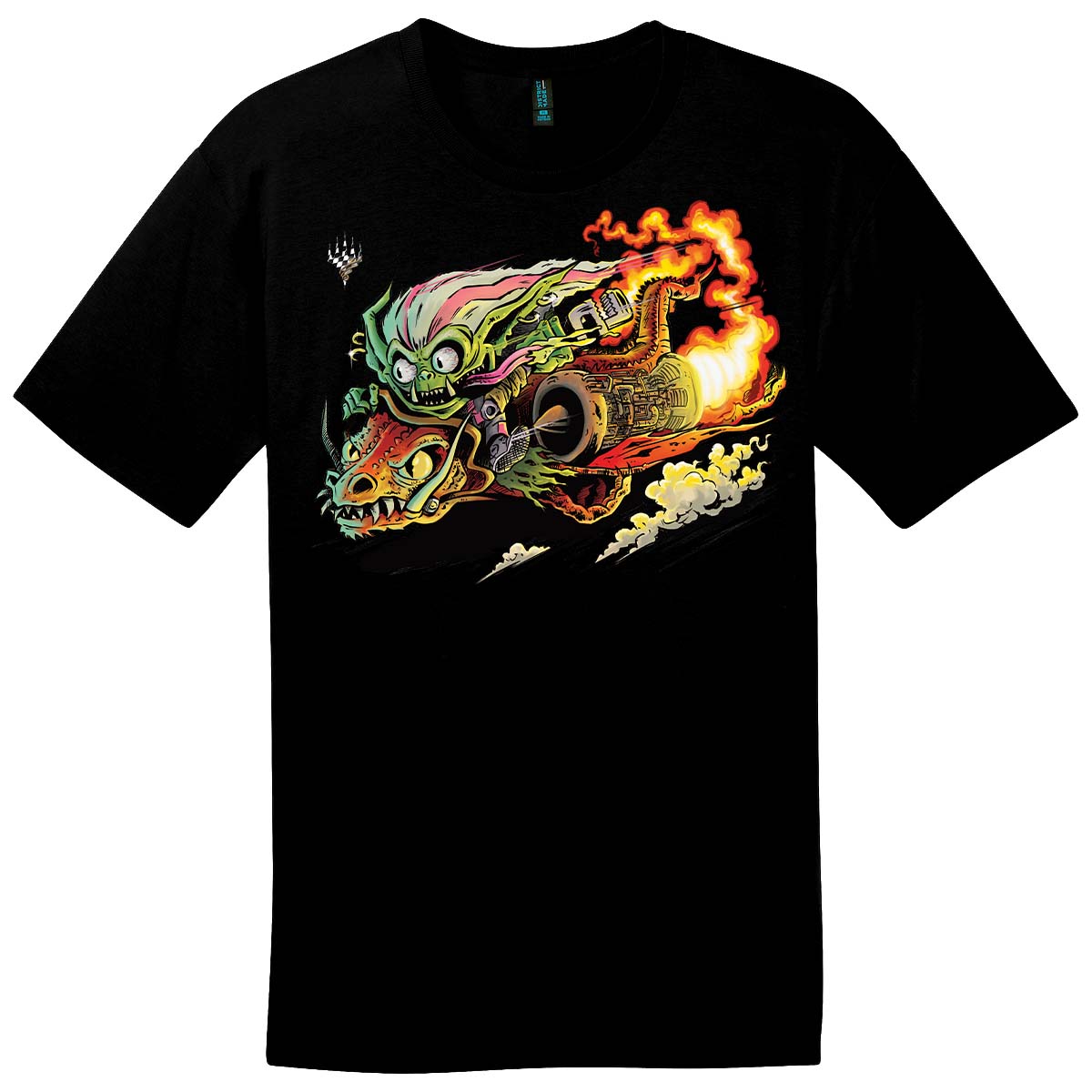 Aetherdrift Racer Creature Draconautics Engineer Printed Graphic Tee for Magic: The Gathering