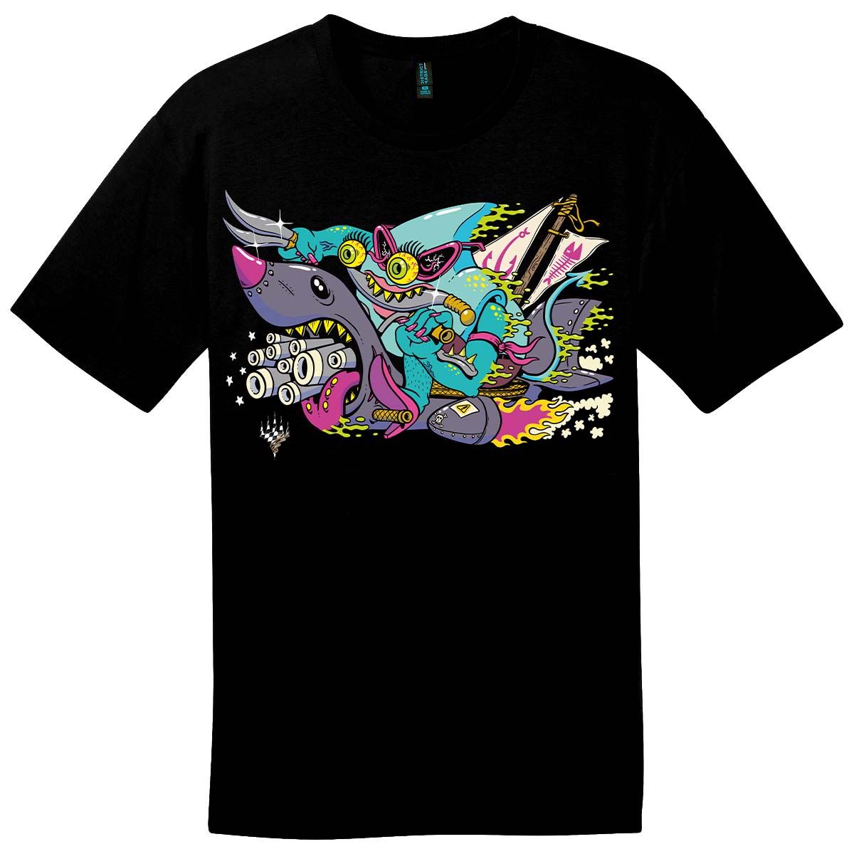 Aetherdrift Racer Creature Fearless Swashbuckler Printed Graphic Tee for Magic: The Gathering