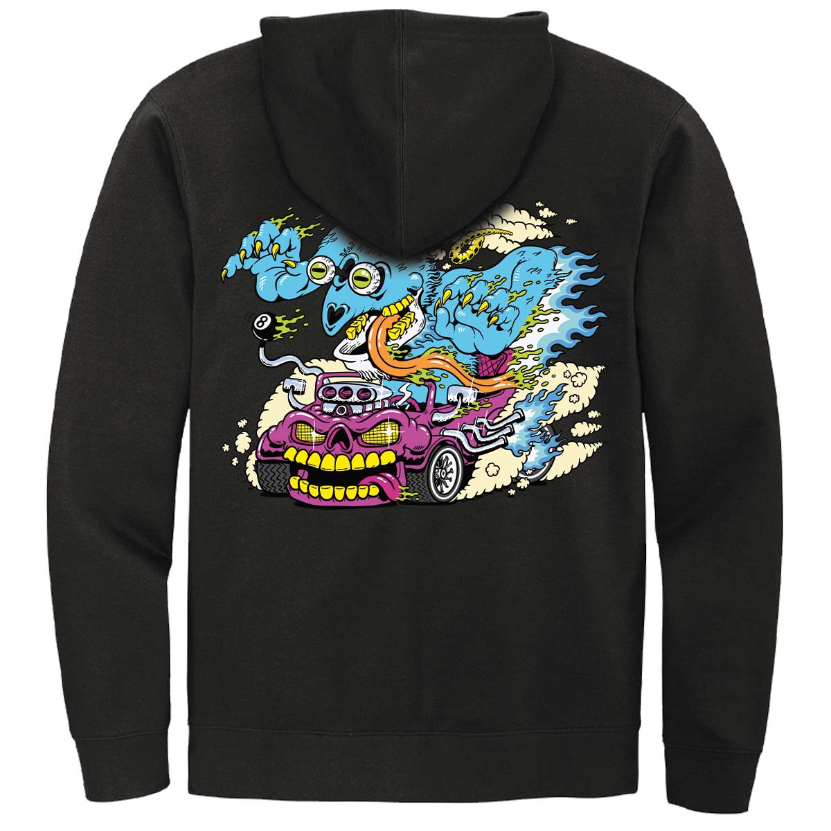 Aetherdrift Racer Creature The Speed Demon Printed Hoodie for Magic: The Gathering