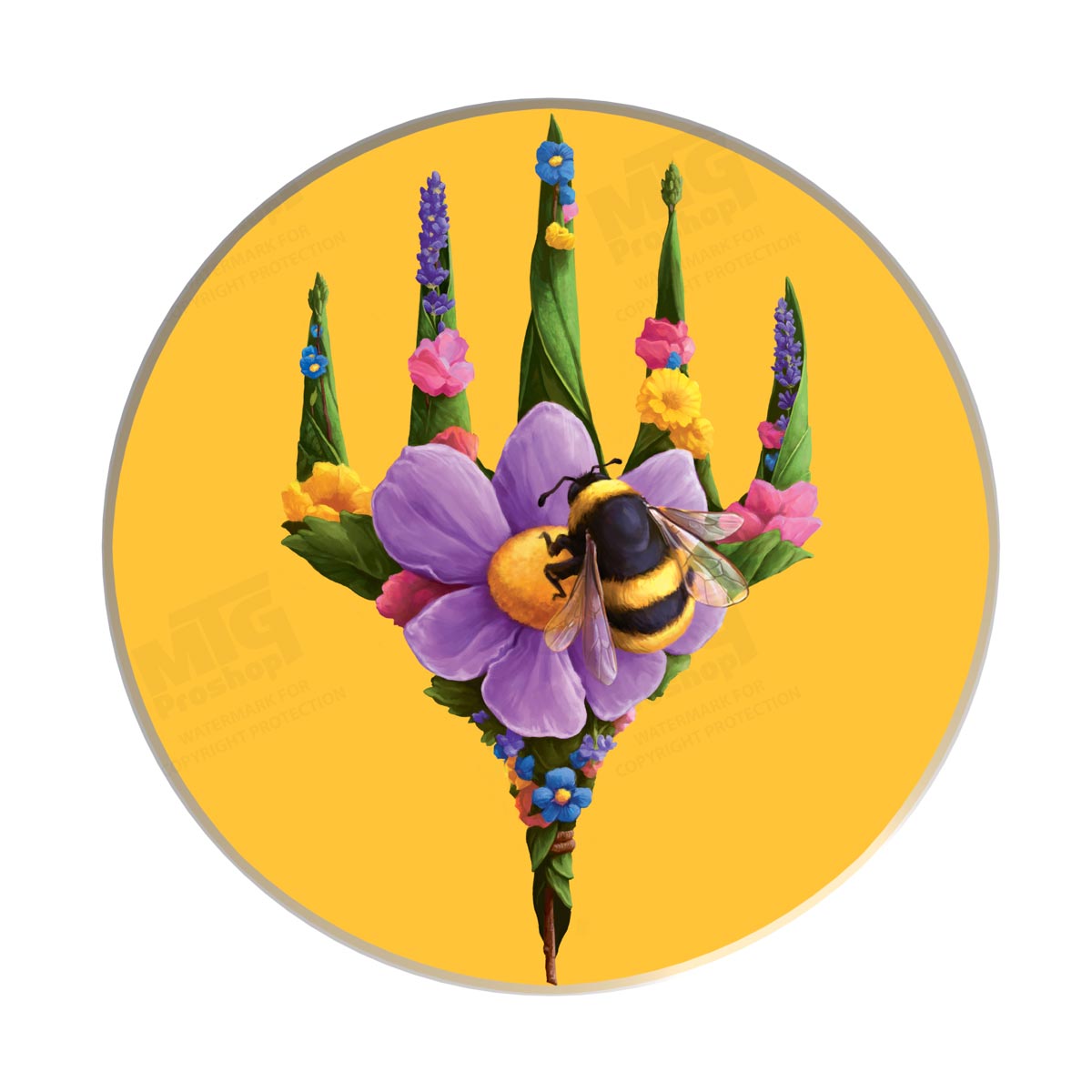 Bloomburrow Ceramic Coaster featuring PW Symbol for Magic: The Gathering