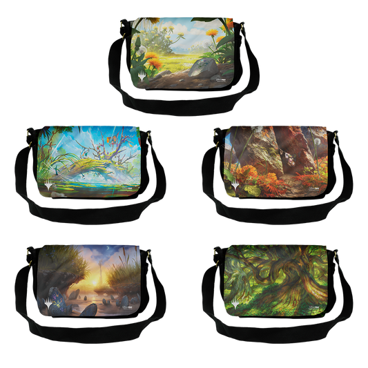 Bloomburrow Basic Lands Bag Flaps Featuring Forest, Mountain, Swamp, Island, Plains  for Magic: The Gathering All Bag Flaps