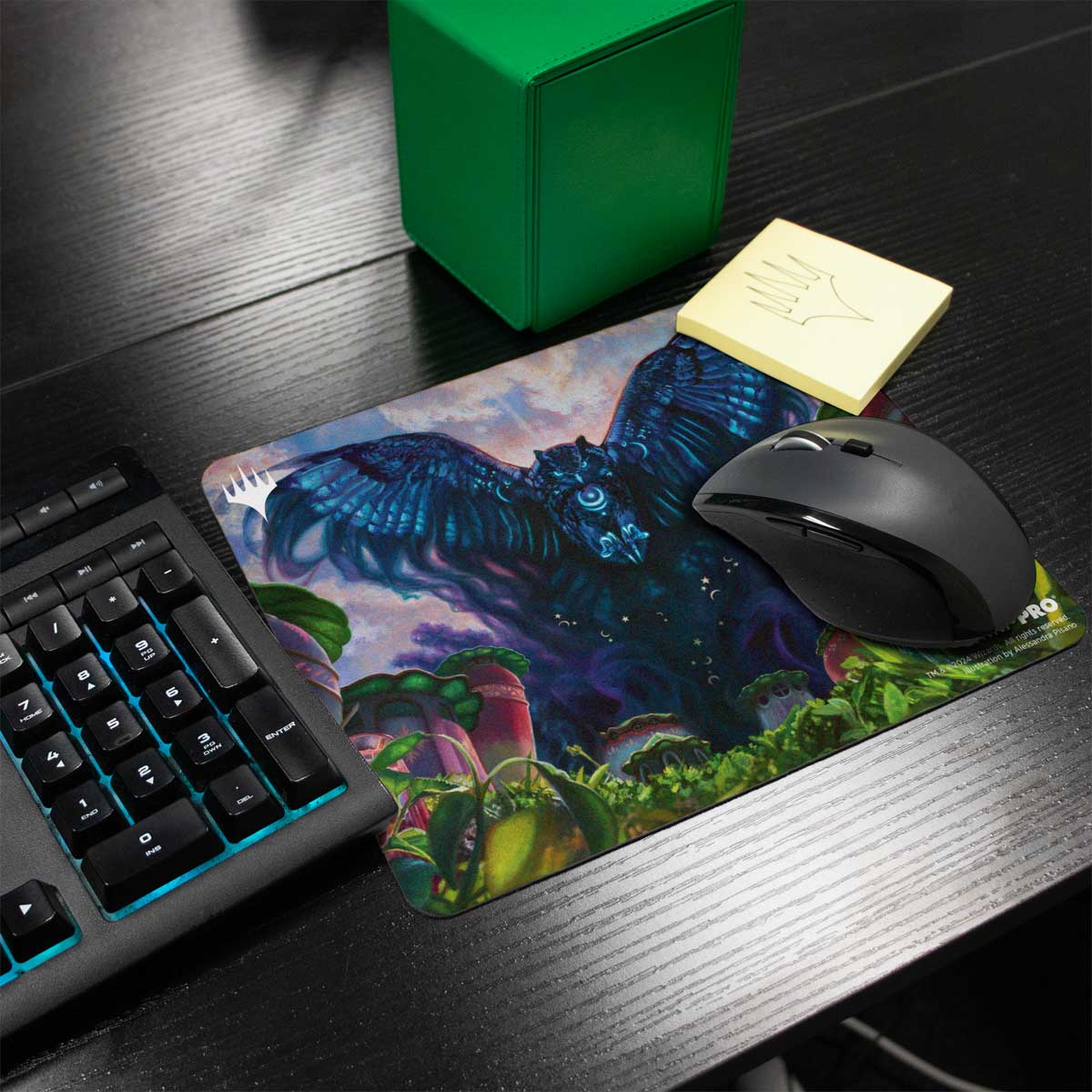 Magic: The Gathering Bloomburrow Mousepad - Maha, Its Feathers Night