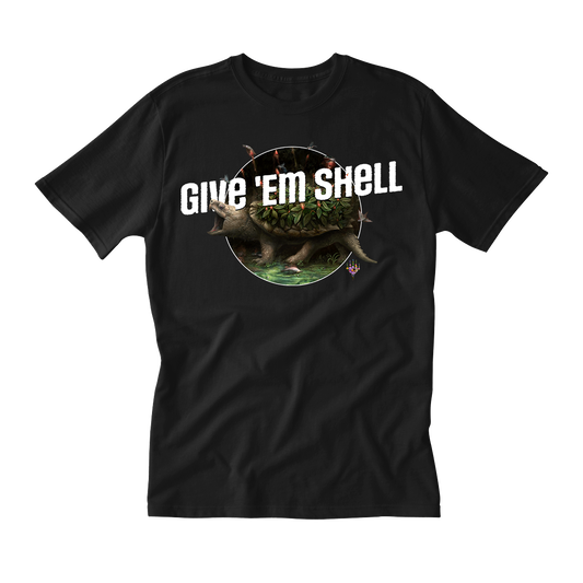 Magic: The Gathering Bloomburrow Printed Graphic Tee - Give em’ Shell Mens Fit Front