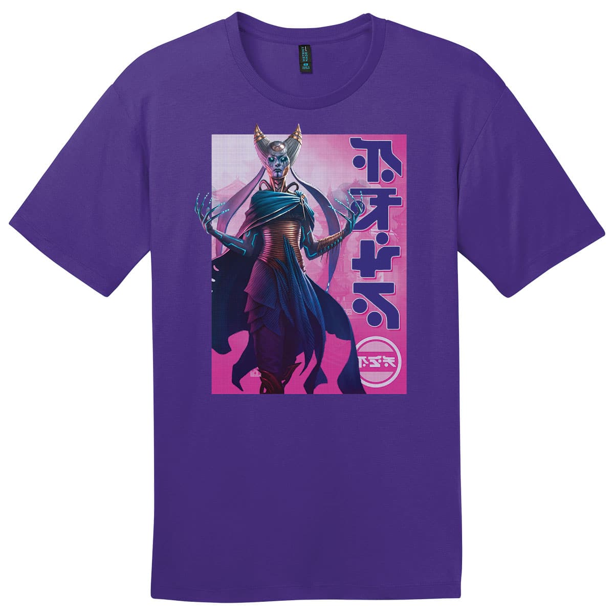 Kamigawa: Neon Dynasty Billboard Tamiyo Compleated Sage Purple T-Shirt for Magic: The Gathering Men's Fit