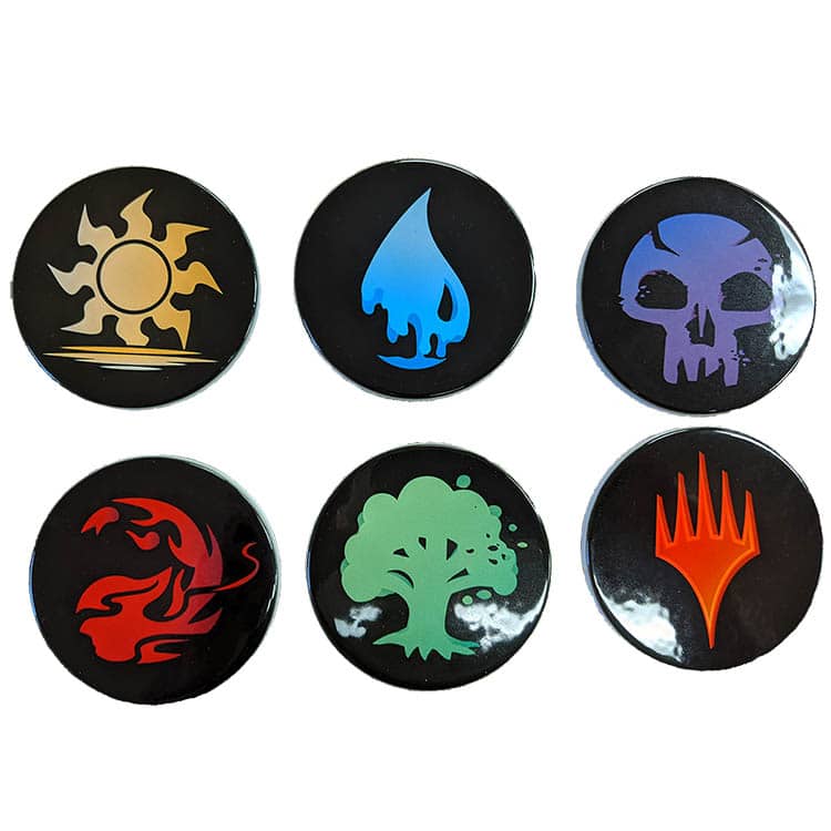 Stylized Mana Symbol Ceramic Coasters for Magic: The Gathering