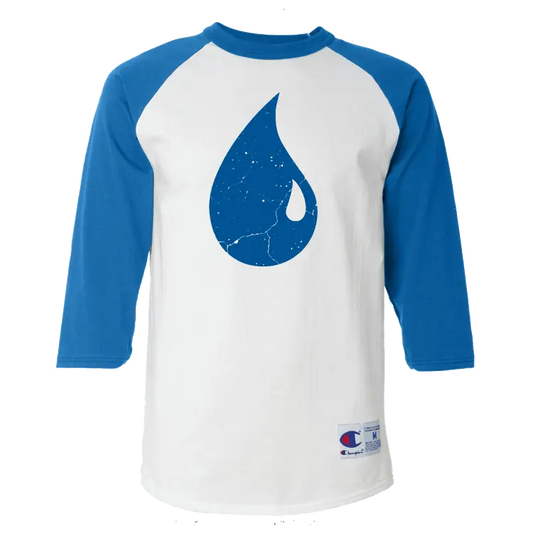 Magic: The Gathering Blue Mana Baseball T-Shirt (Raglan)