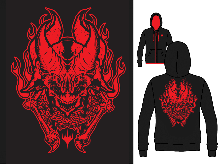 Two-Tone Black/Red Custom Magic: The Gathering Hoodie - MTG Pro Shop