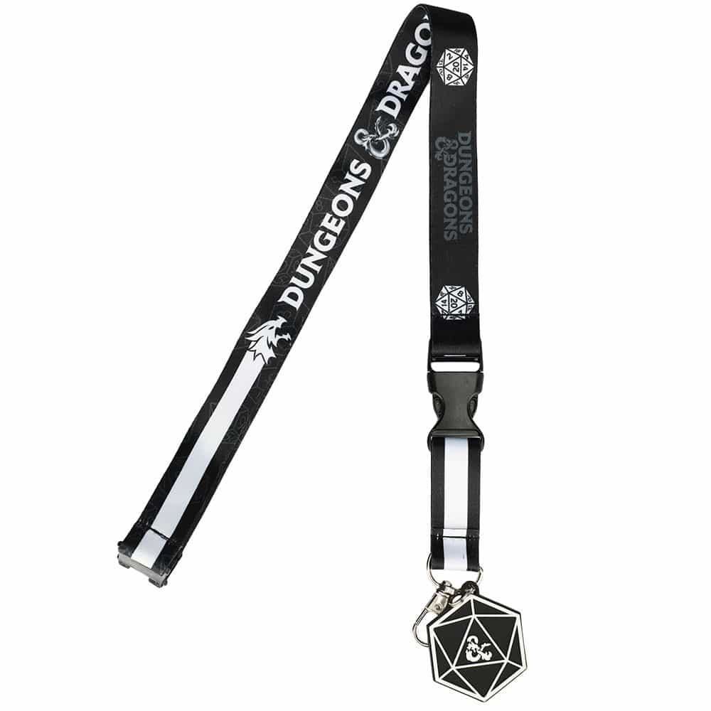 Dungeons & Dragons Black and White Lanyard Media