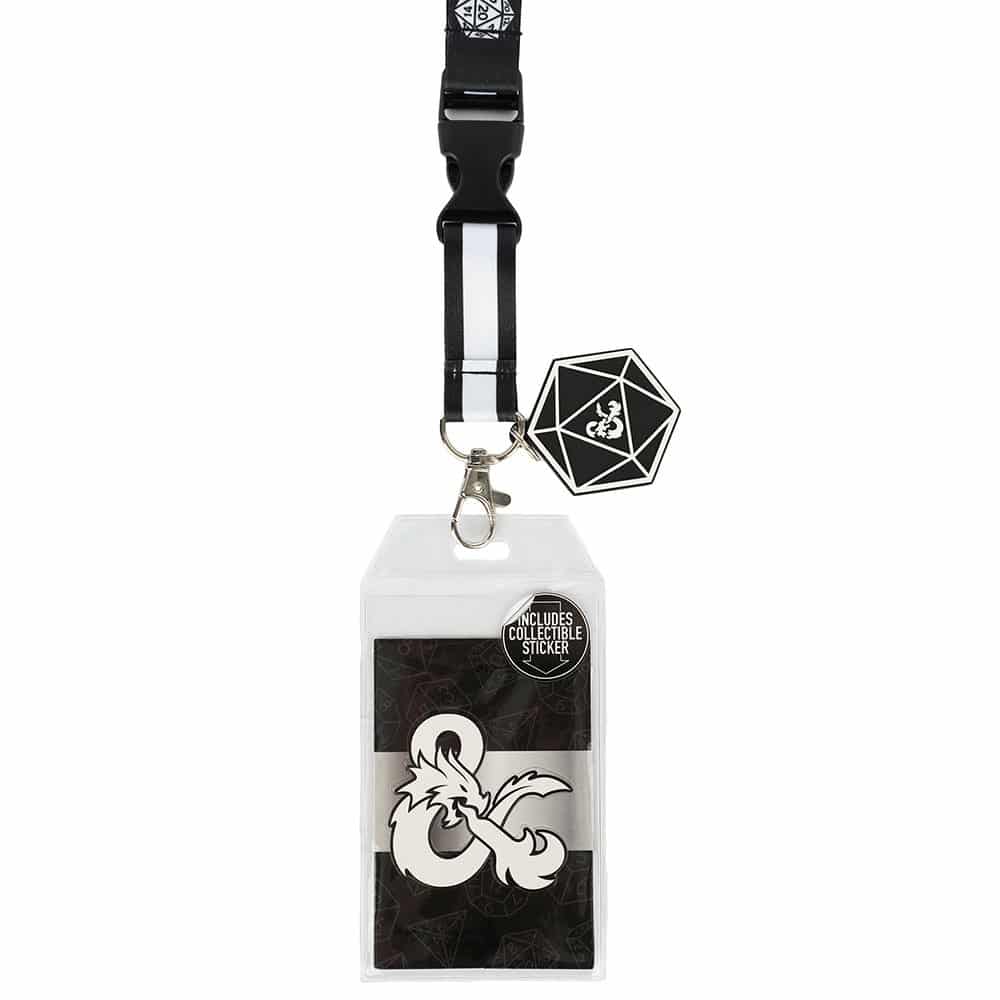 Dungeons & Dragons Black and White Lanyard