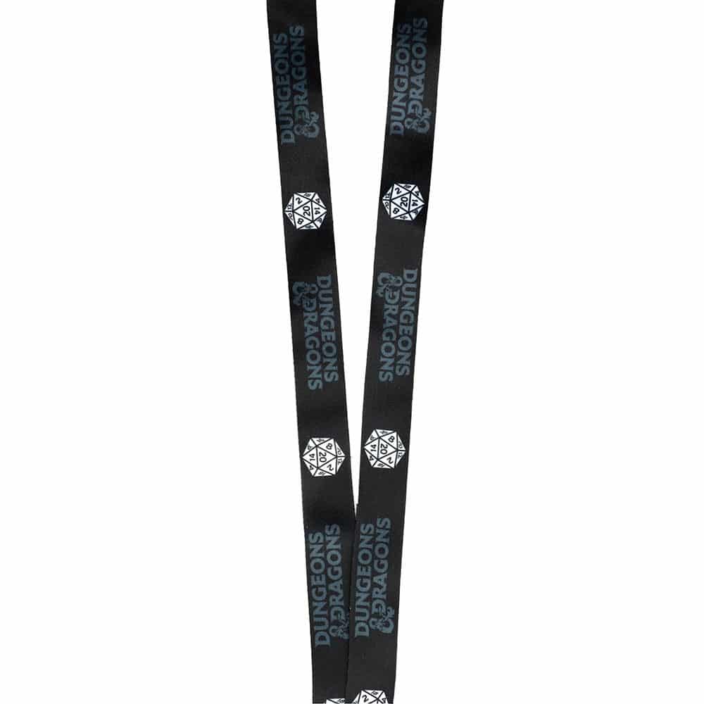 Dungeons & Dragons Black and White Lanyard Media