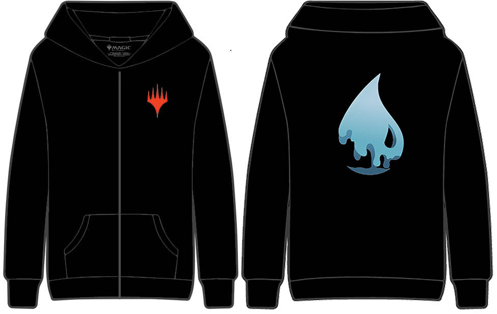 Blue Stylized Mana Symbol Light Weight Hoodie for Magic: The Gathering - MTG Pro Shop