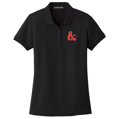 Dungeons & Dragons Evergreen Red Logo Polo Shirt