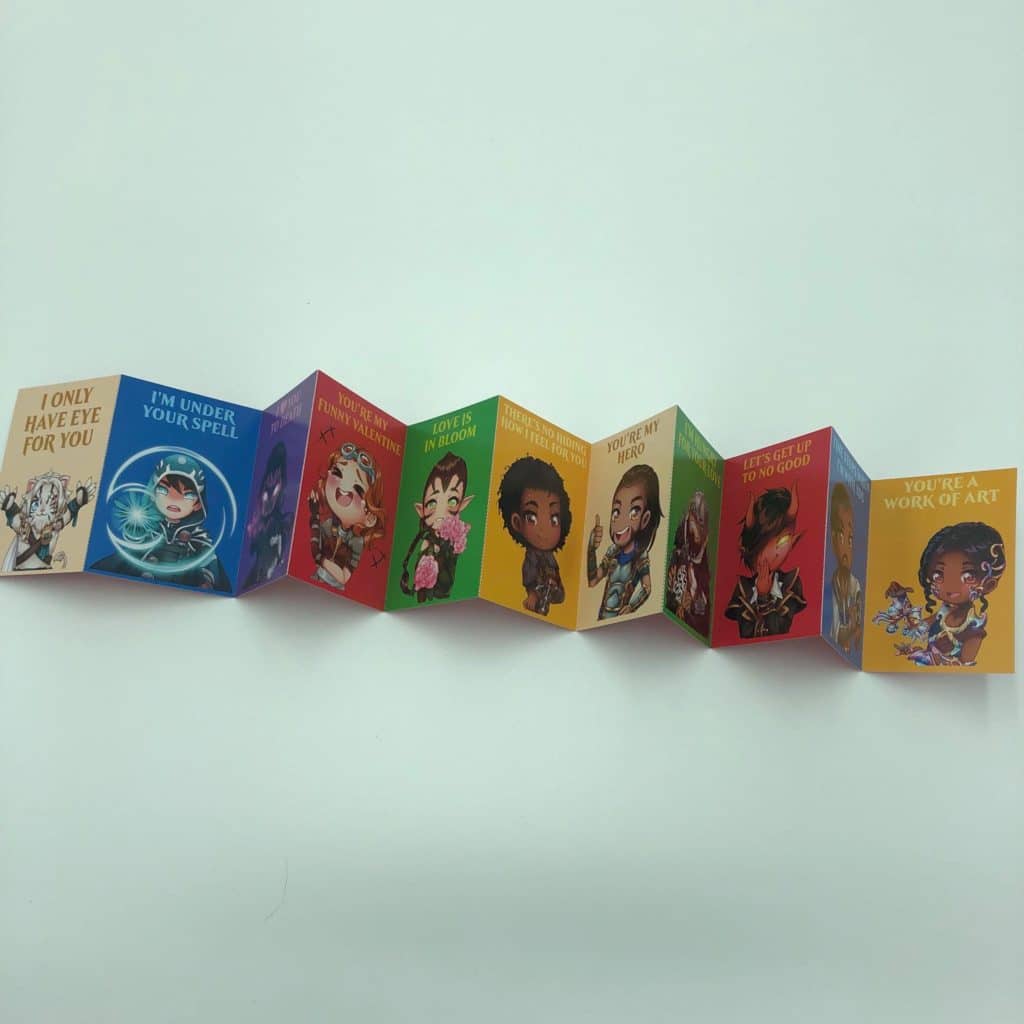 Chibi Planeswalkers Valentine's Day Cards for Magic: The Gathering