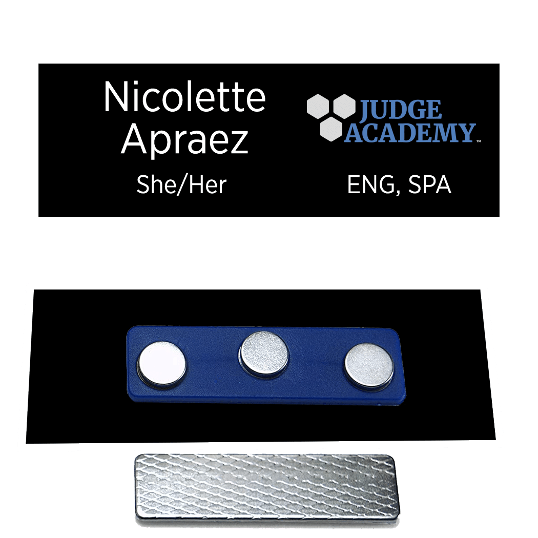 Judge Academy Name Tag