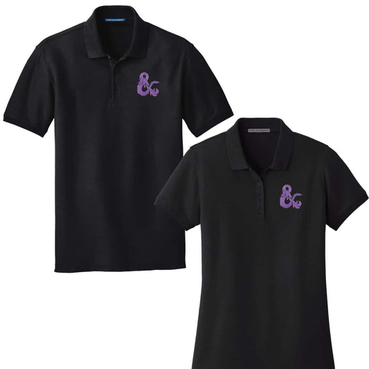 Dungeons & Dragons Evergreen Purple Logo Polo Shirt