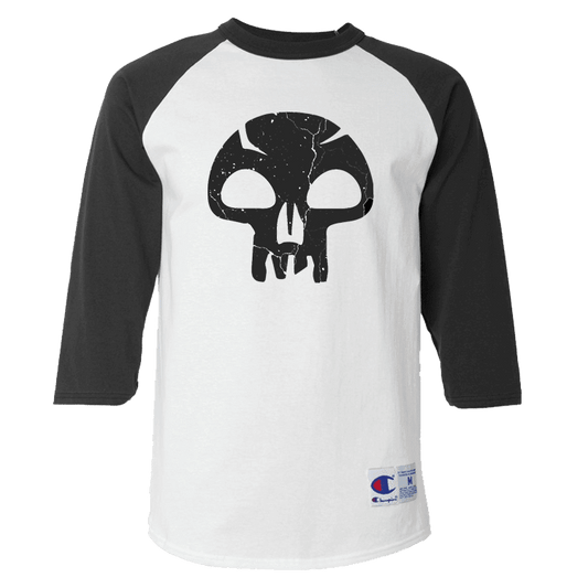 Magic: The Gathering Black Mana Baseball T-Shirt (Raglan)