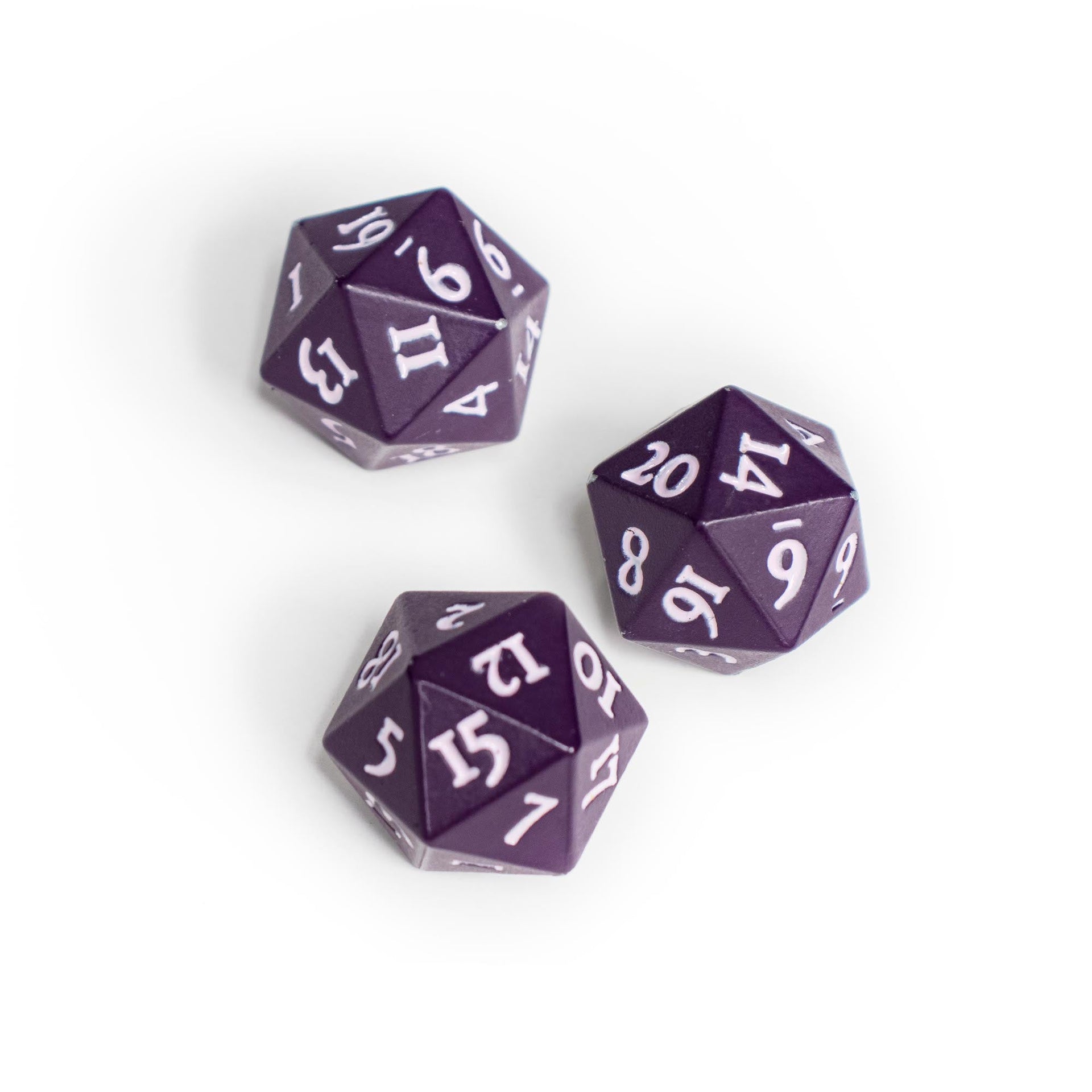 Ultra PRO Vivid Heavy Metal D20 Dice Set (2ct) - Blue Zinc-Alloy Metal Dice For D&D & RPG, Weighted Feel, White Numbers