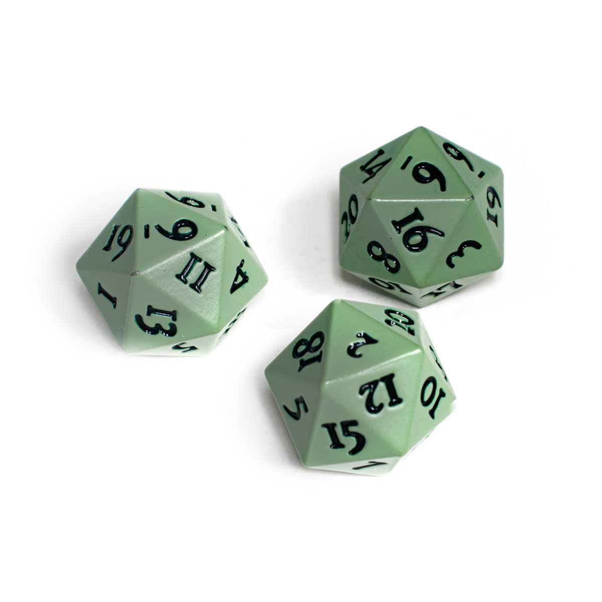 Vivid Heavy Metal D20 Dice - Cool Matcha | Ultra PRO International
