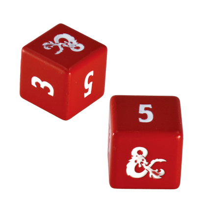 Heavy Metal Red and White D6 Dice Set (4ct) for Dungeons & Dragons | Ultra PRO International