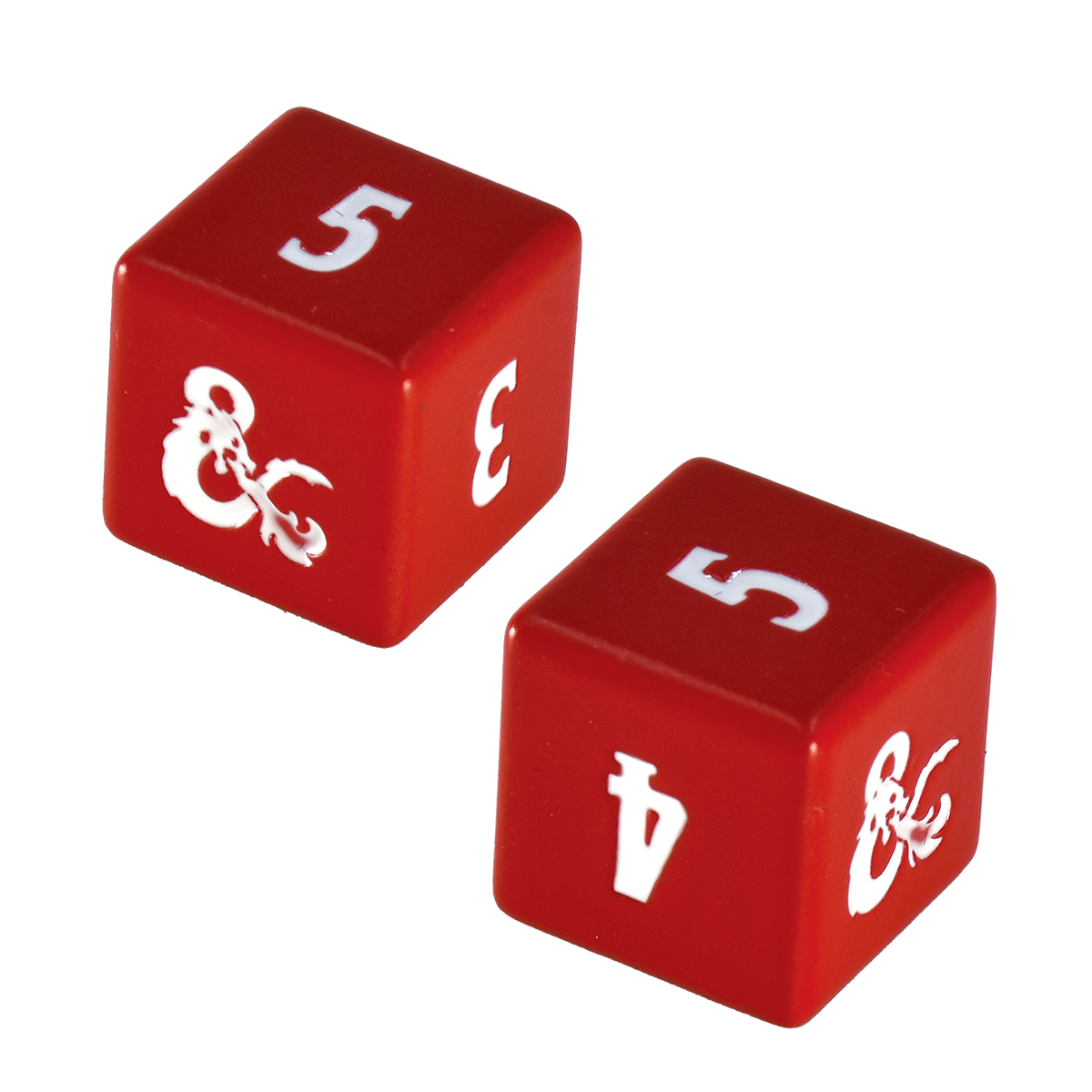 Heavy Metal Red and White D6 Dice Set (4ct) for Dungeons & Dragons | Ultra PRO International