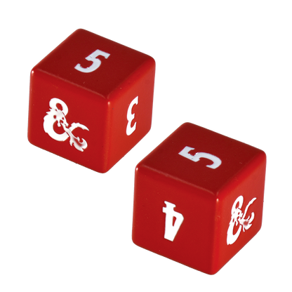 Heavy Metal Red and White D6 Dice Set (4ct) for Dungeons & Dragons | Ultra PRO International