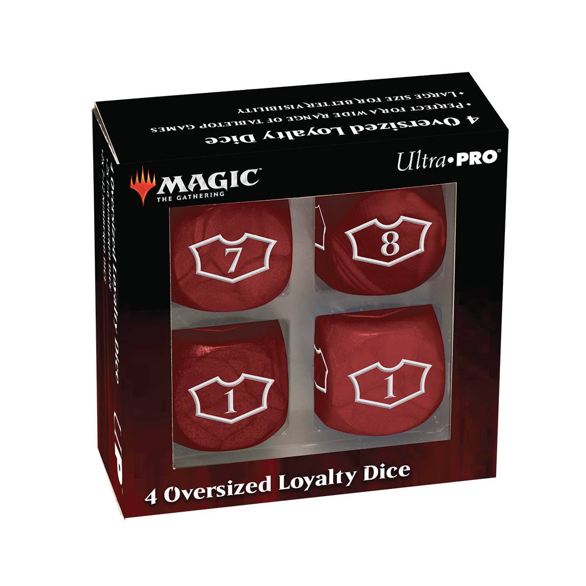 Deluxe D6 Loyalty Dice Set (4ct) with 7-12 for Magic: The Gathering | Ultra PRO International