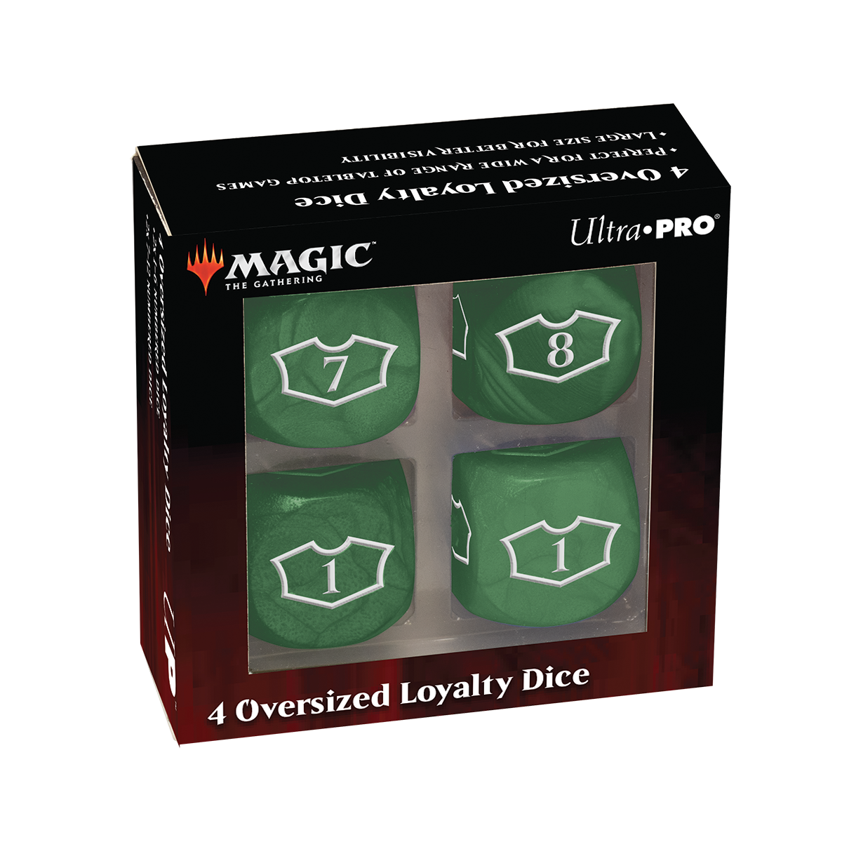 Deluxe D6 Loyalty Dice Set (4ct) with 7-12 for Magic: The Gathering | Ultra PRO International