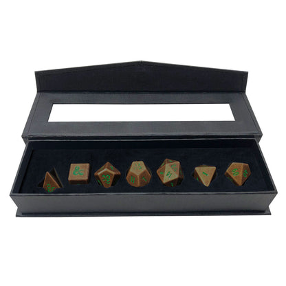 Heavy Metal Feywild Copper and Green RPG Dice Set (7ct) for Dungeons & Dragons | Ultra PRO International