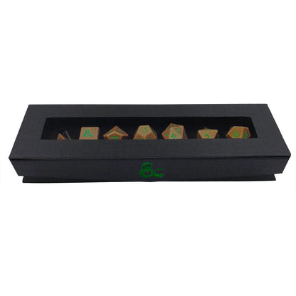 Heavy Metal Feywild Copper and Green RPG Dice Set (7ct) for Dungeons & Dragons | Ultra PRO International