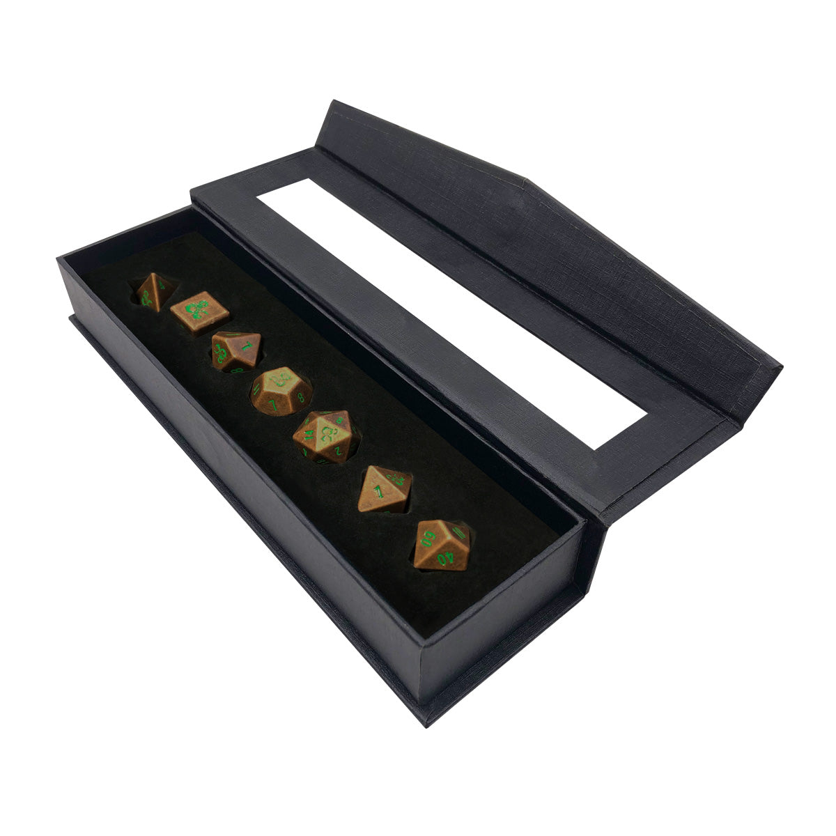 Heavy Metal Feywild Copper and Green RPG Dice Set (7ct) for Dungeons & Dragons | Ultra PRO International