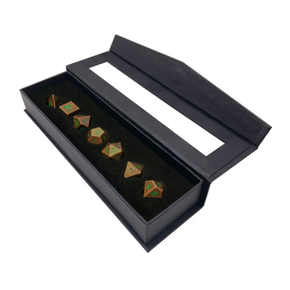 Heavy Metal Feywild Copper and Green RPG Dice Set (7ct) for Dungeons & Dragons | Ultra PRO International