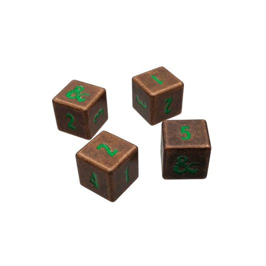 Heavy Metal Feywild Copper and Green D6 Dice Set (4ct) for Dungeons & Dragons | Ultra PRO International